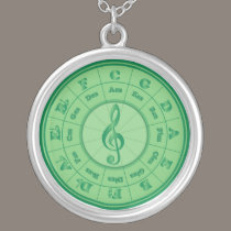 Green Circle of Fifths necklaces