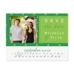 Green Circle Save the Date Card postcards