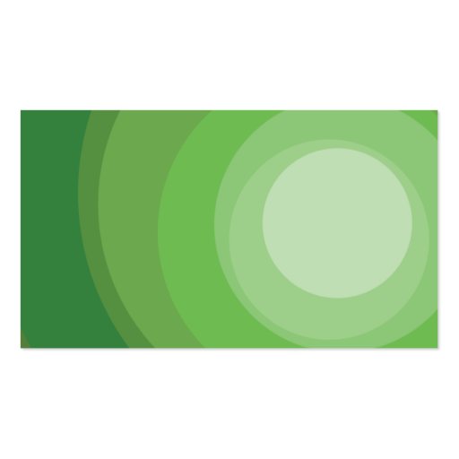 Green Circle Shades - Business Business Card Template (back side)