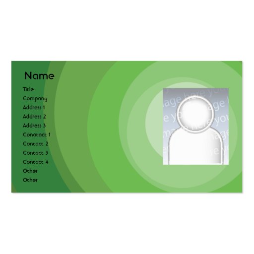 Green Circle Shades - Business Business Card Template (front side)