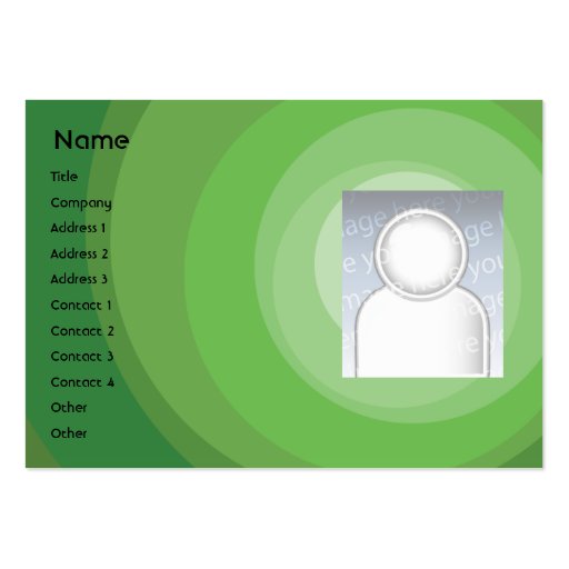 Green Circle Shades - Chubby Business Card (front side)