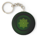 Green circle star - oriental key chain