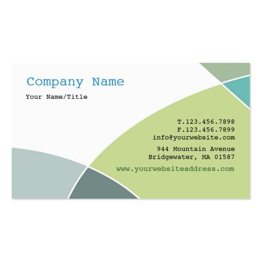 Green Circles Business Card (front side)