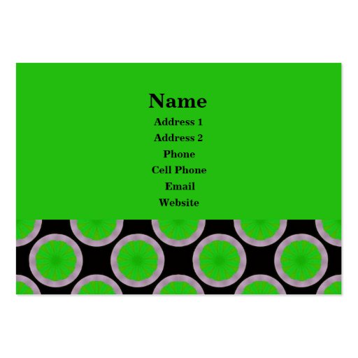 green circles business card template (front side)