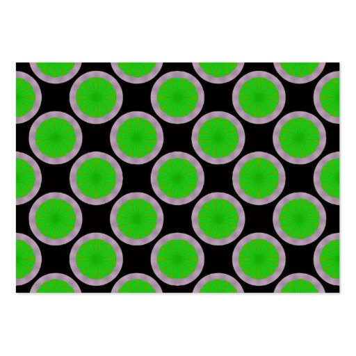 green circles business card template (back side)