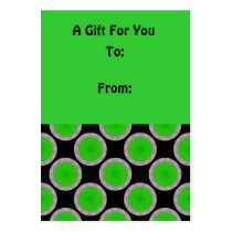 Green Circles Gift Tags Business Card