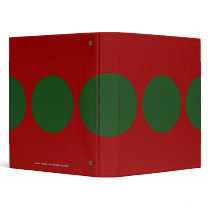 Green Circles on Red binders