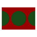Green Circles on Red