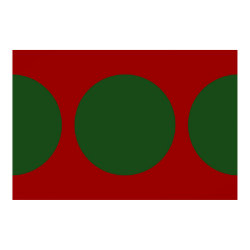Green Circles on Red