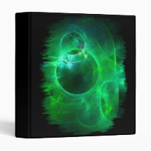Green Circles Vinyl Binder
