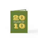 Green class of 2010 graduation photo announcement card