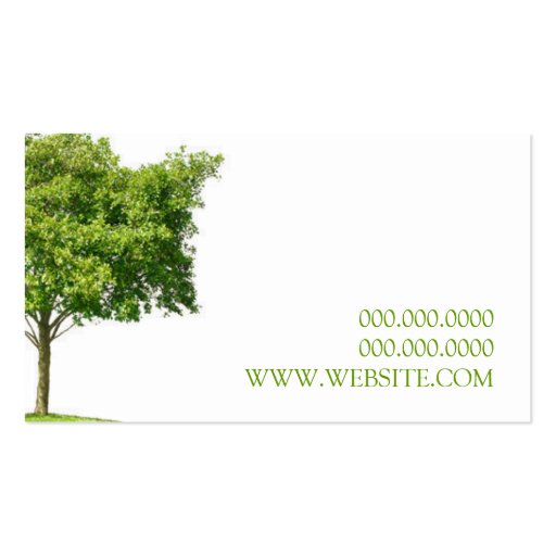 Green Clean Tree Landscaping Business Card Templates (back side)