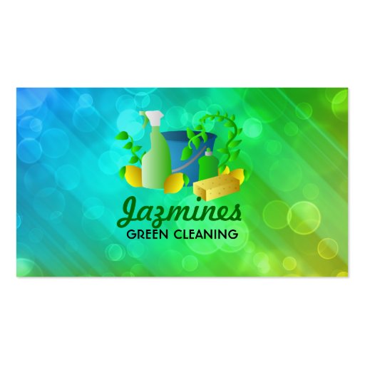 Green Cleaning business cards (front side)