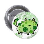 Green Clover Cat Pin
