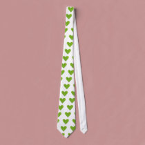 Green Clover Heart ties
