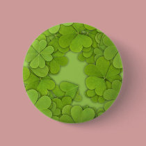 Green Clovers buttons