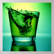 Green cocktail print