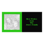 green color greeting photo cards