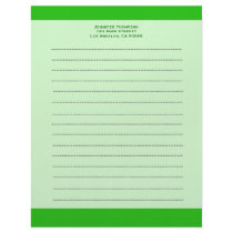 green color custom letterhead