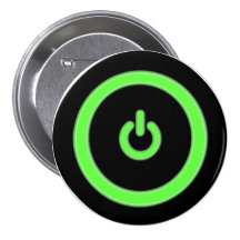 Green Computer Power Button Button