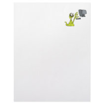 green computer typing alien monster blob letterhead template