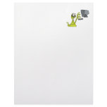 green computer typing alien monster blob letterhead