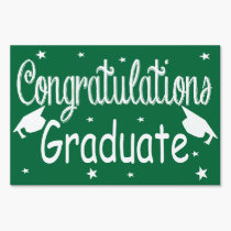 Green Congratulations Graduate Yard Sign yard signs