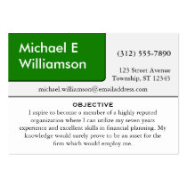 Green Corner RESUME Business Cards business cards