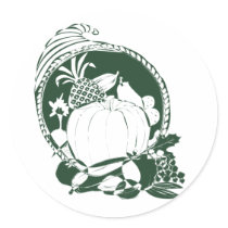 Green cornucopia sticker