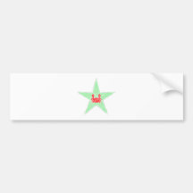 Green Crab Star Bumper Stickers