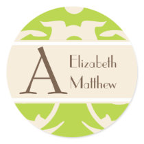 Green Cream Customize Last and First Name Sticker by indolilly Green Cream Customize Last and First Name Sticker