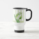 Green Cream Tulip Travel Mug