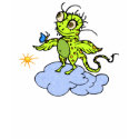 Green Creature & Butterfly t-shirts