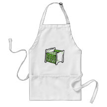 green crib aprons