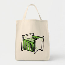 green crib tote bags