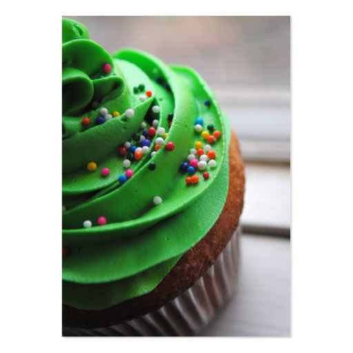 Green Cupcake Photograph Business Cards (front side)