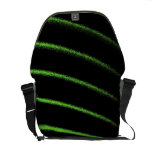Green Curve Stripe Messenger Bag