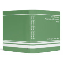 Green Custom Business Presentation Binder