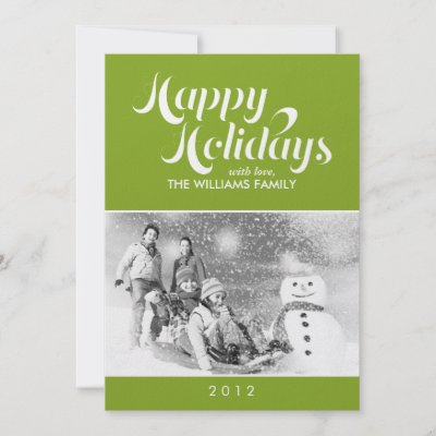 Green Custom Holiday Cards