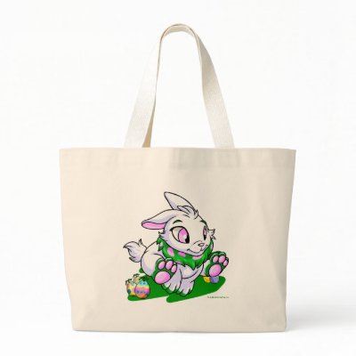 Green Cybunny racing through neggs Canvas Bag by neopets