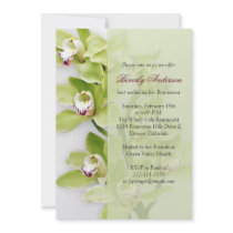 Green Cymbidium Orchid Retirement Invitation