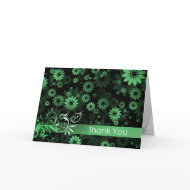 Green Daisies Thank You Card card