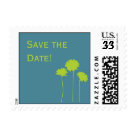postcard - Green Daisy Save the Date Postage