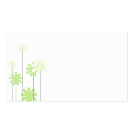 Green Daisy Wedding Thank You Card Business Cards (back side)