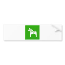 Green Dala Horse Bumper Sticker