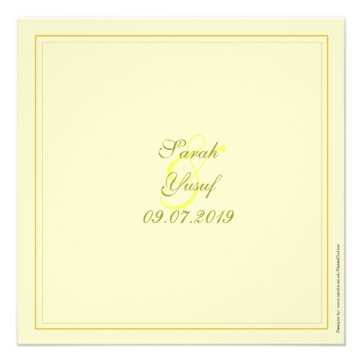 Green Damask Brocade Muslim wedding Custom Invitation