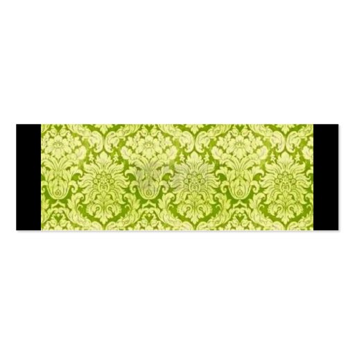 GREEN DAMASK BUSINESS CARDS (back side)