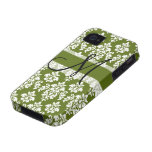 Green Damask Monogram iPhone 4 Casemate Case