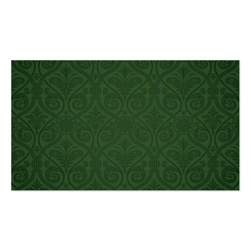 Green Damask Mortgage Agent Business Card (back side)