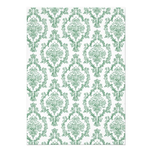 Green Damask Nurse graduation pinning invites
